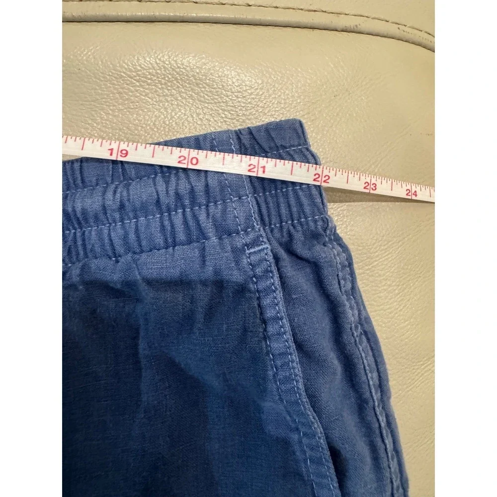 Tommy Bahama Mens 3XL Blue 100% Linen Drawstring‎ Elastic Waist Shorts Relax fit